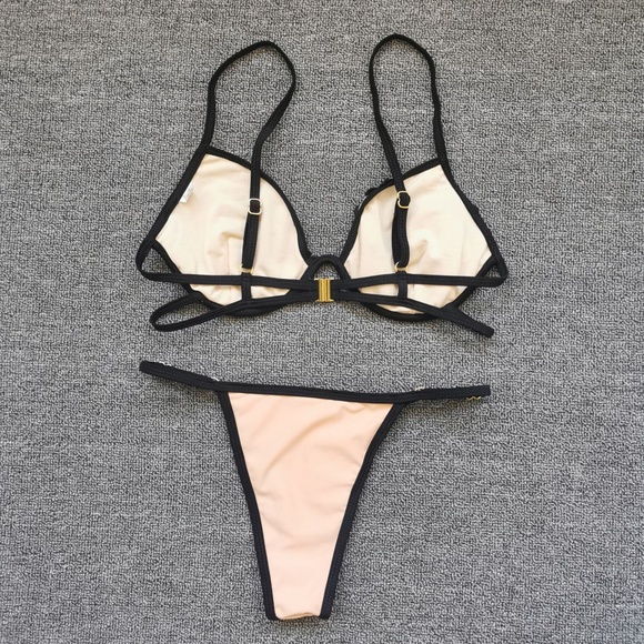 Sexy Embroidered Floral Lace Bikini Set โ Black - Picture 4 of 7